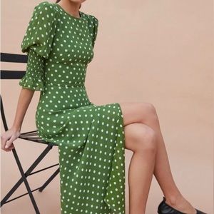 Reformation Carolena Dress in Edamame Print